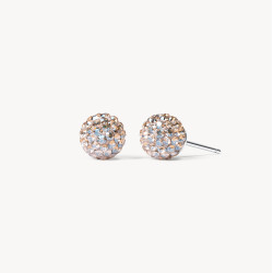 Champagne Sparkle Ball Stud Earrings - 8mm - Hillberg & Berk