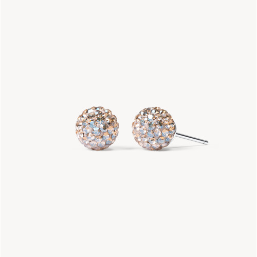 Champagne Sparkle Ball Stud Earrings - 8mm - Hillberg & Berk