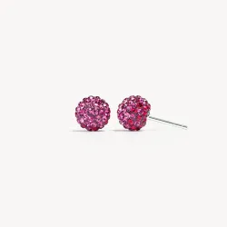 Cupid Sparkle Ball Stud Earrings - 8mm - Hillberg & Berk