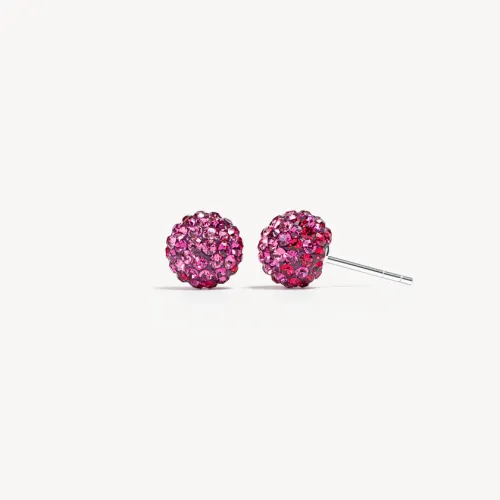 Cupid Sparkle Ball Stud Earrings - 8mm - Hillberg & Berk