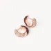 Merlot & Rose Gold Reversible Sparkle Hoop Earrings - Hillberg & Berk