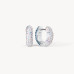 Pirouette/Snowflake Reversible Sparkle Hoop Earrings (Small)- Hillberg & Berk