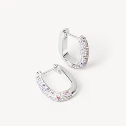 Snowflake Elongated Hoop Earrings - Hillberg & Berk Limited Edition