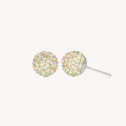 Chartreuse Sparkle Ball™ Stud Earrings 10mm - Hillberg & Berk