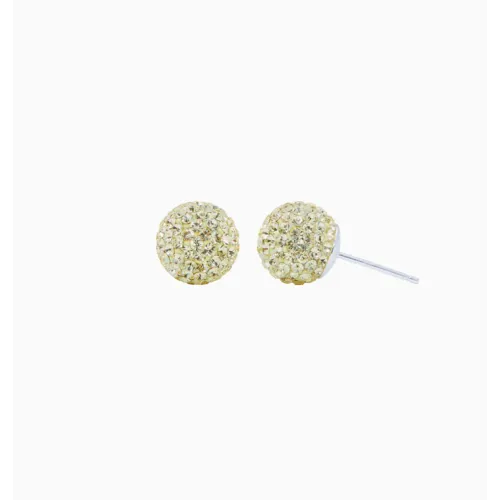 Limoncello Gelato Sparkle Ball Stud Earrings 10mm - Hillberg & Berk