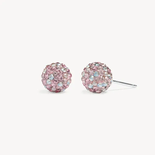 Venetian Blush Sparkle Ball™ Stud Earrings - 10mm - Hillberg & Berk Venetian Blush Sparkle Ball™ Stud Earrings - 10mm - Hillberg & Berk