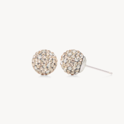 Dancing Queen Sparkle Ball Stud Earrings (10mm)- Hillberg & Berk