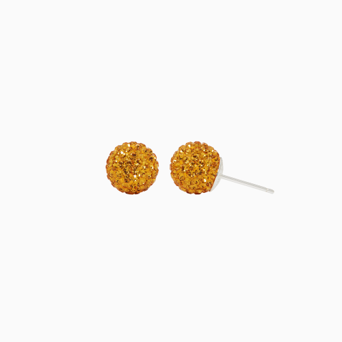 Golden Hour Sparkle Ball Stud Earrings 10mm - Hillberg & Berk