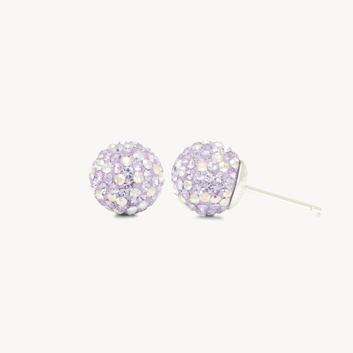 Orchid Sparkle Ball™ Stud Earrings 10mm - Hillberg & Berk