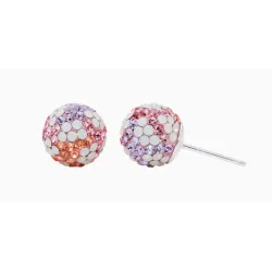 Sunset Cloud Sparkle Ball Stud Earrings 10mm - Hillberg & Berk