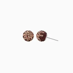 Petal Sparkle Ball Stud Earrings 10mm - Hillberg & Berk