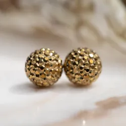 Snake Skin Sparkle Ball Stud Earrings 10mm - Hillberg & Berk