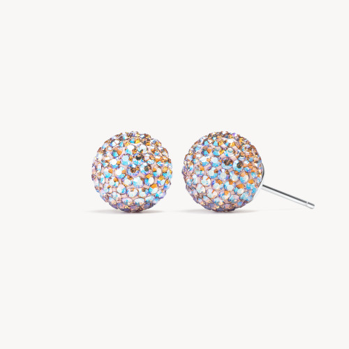 Ballet Slipper Holiday Sparkle Ball Stud Earrings - 12mm - Hillberg & Berk