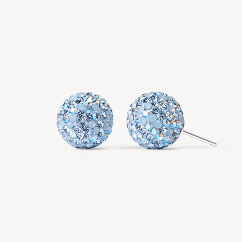 Denim Sparkle Ball Stud Earrings 12mm- Hillberg & Berk