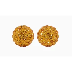 Golden Hour Sparkle Ball Stud Earrings 12mm - Hillberg & Berk