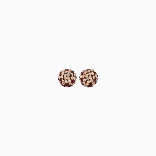 Petal Sparkle Ball Stud Earrings 12mm - Hillberg & Berk