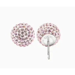 Pink Champagne Sparkle Ball Stud Earrings 12mm - Hillberg & Berk
