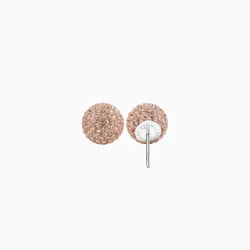 Rose Gold Sparkle Ball Stud Earrings 12mm - Hillberg & Berk