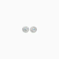 Aurora Borealis  Sparkle Ball Stud Earrings 8mm - Hillberg & Berk