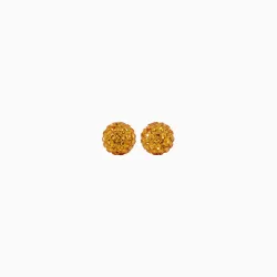Golden Hour Sparkle Ball Stud Earrings 8mm - Hillberg & Berk