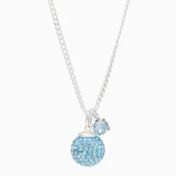 Birthstone (March) Sparkle Pendant Necklace- Hillberg & Berk