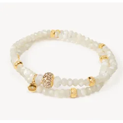 Soft Gold Sparkle Ball™ Double Wrap Bracelet - Hillberg & Berk