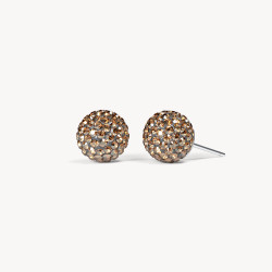 Sand Dunes Sparkle Ball Stud Earrings - 10mm - Hillberg & Berk