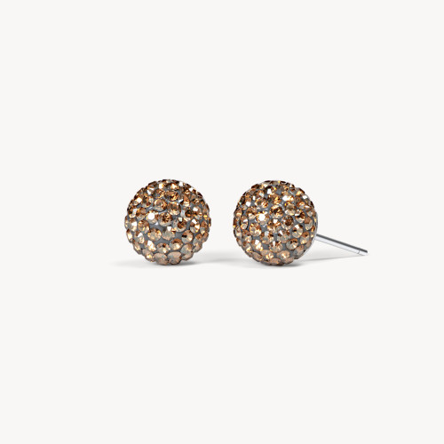 Sand Dunes Sparkle Ball Stud Earrings - 10mm - Hillberg & Berk
