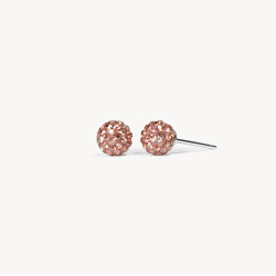 Desert Rose Sparkle Ball Stud Earrings - 6mm - Hillberg & Berk