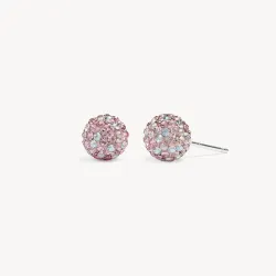 Venetian Blush Sparkle Ball™ Stud Earrings - 8mm - Hillberg & Berk