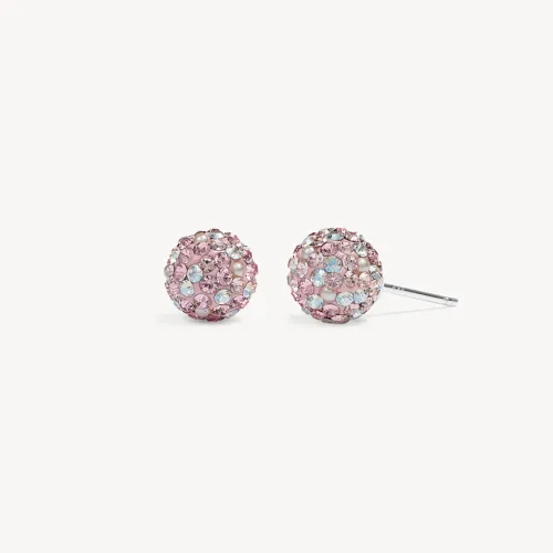 Venetian Blush Sparkle Ball™ Stud Earrings - 8mm - Hillberg & Berk