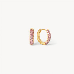 Desert Rose Always On Sparkle Hoop Earrings - Hillberg & Berk