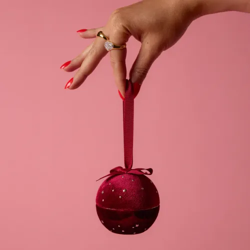 Red/Pink Velvet Ornament Gift Package - Hillberg & Berk