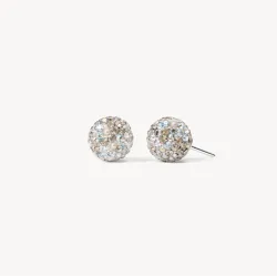 Glitz Sparkle Ball Stud Earrings - 8mm - Hillberg & Berk