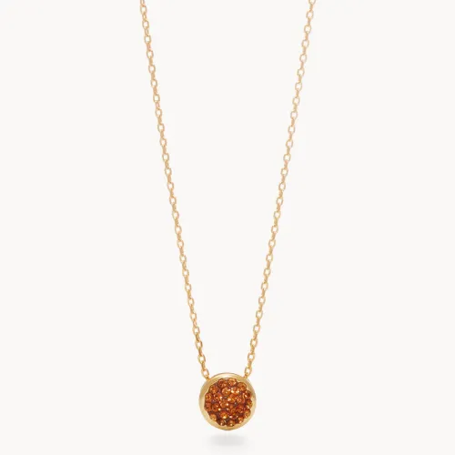 Light Amber Sparkle Bezel Necklace- Hillberg & Berk LIMITED EDITION