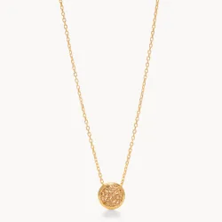 Gold Sparkle Bezel Pendant Necklace - Hillberg & Berk
