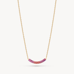 Wildflower Curved Bar Necklace- Hillberg & Berk