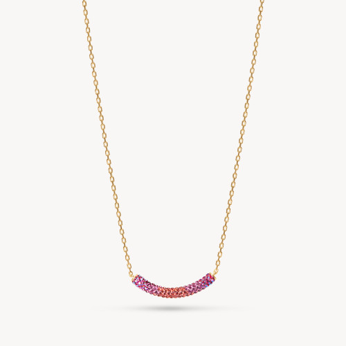 Wildflower Curved Bar Necklace- Hillberg & Berk