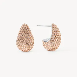 Rose Gold Mini Dream Puff™ Sparkle Stud Earrings - Hillberg & Berk