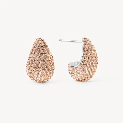 Rose Gold Mini Dream Puff™ Sparkle Stud Earrings - Hillberg & Berk