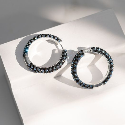 Starlight Sparkle Hoop Earrings (Medium) — Hillberg & Berk