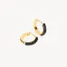 Black Always On Sparkle Hoop Earrings - Hillberg & Berk