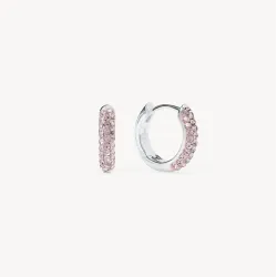Rosé Always On Sparkle Hoop Earrings - Hillberg & Berk