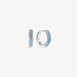Denim Always On Sparkle Hoop Earrings - Hillberg & Berk