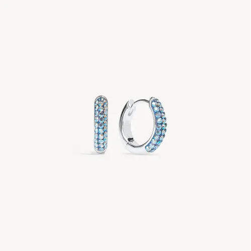 Denim Always On Sparkle Hoop Earrings - Hillberg & Berk