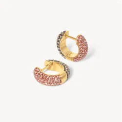 Desert Rose & Sand Dunes Sparkle Reversible Hoop Earrings - Hillberg & Berk