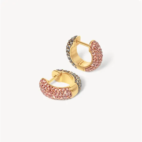Desert Rose & Sand Dunes Sparkle Reversible Hoop Earrings - Hillberg & Berk