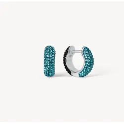 Astral & Black Sparkle Reversible Hoop Earrings - Hillberg & Berk