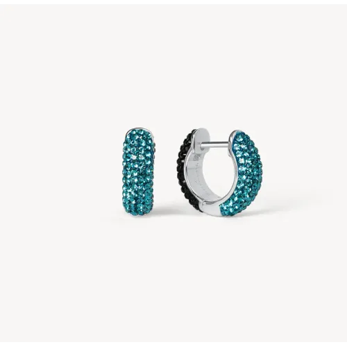 Astral & Black Sparkle Reversible Hoop Earrings - Hillberg & Berk