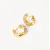 Champagne Starburst Sparkle Reversible Hoop Earrings - Hillberg & Berk